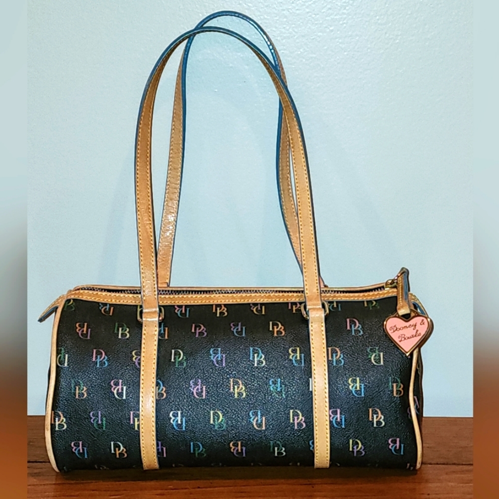 Vintage Dooney and Bourke Monogram Barrel Bag